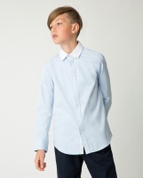 Голубая рубашка Gulliver, школьная форма для мальчиков  фото, kupilegko.ru